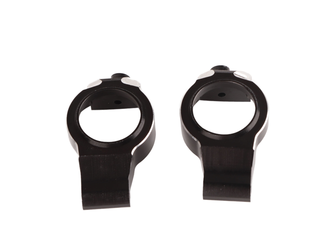 2 Peças Portaejes C Hub Carrier Para Carro Rc Traxxas 1/5 Blocos De Direção De Alumínio De Alta Resistência Preto