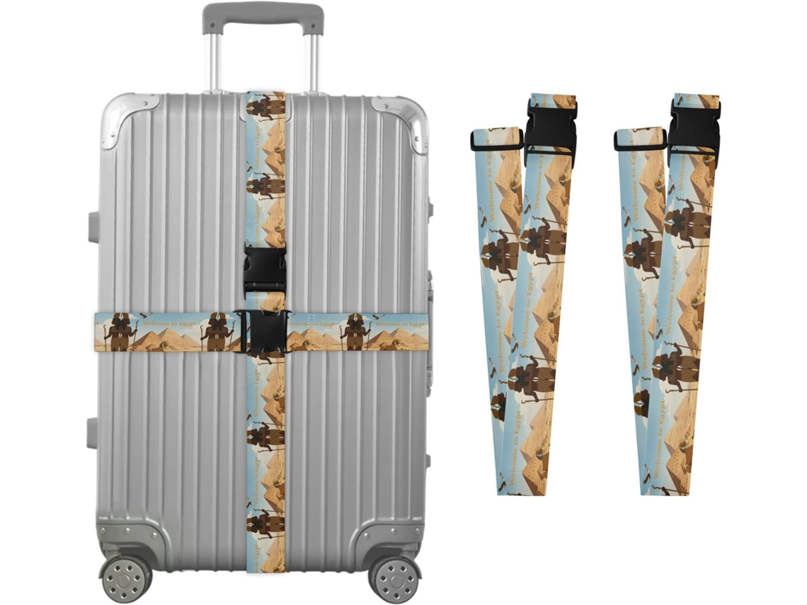 Conjunto De 2-cintas Segurança Ajustáveis E Portáteis Para Bagagem Bem Vindo Ao Egito Viagens Marítimas, Viagens Casuais
