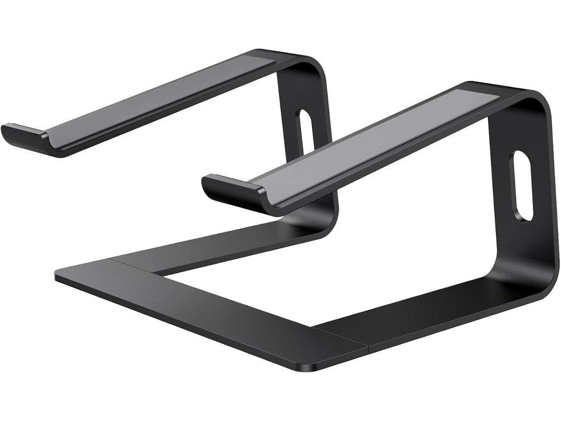 Suporte para Laptop, Suporte Ergonômico de Alumínio para Laptop, Suporte Removível e Ventilado para Computador de Mesa Portátil ZEUXO (preto)