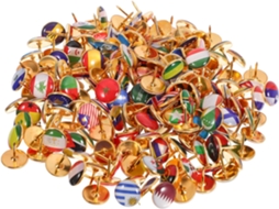 Lurrose Conjunto De 200 Tachinhas Com Bandeiras Países