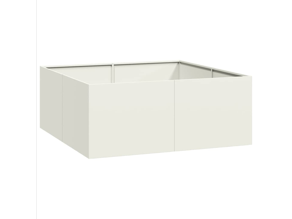 Planter, Planters Vidaxl Branco Aço (100 X 100 X 40 Cm)