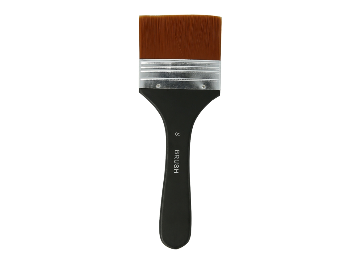 Pincel Plano Profesional Com Cabo De Madeira Para Pintura