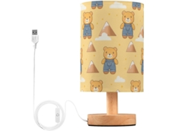 Abajur De Cabeceira Em Formato Urso Kcldeci Para Quarto, Estilo Fazenda, Mesa De Cabeceira, Mesa De Trabalho, Sala De
