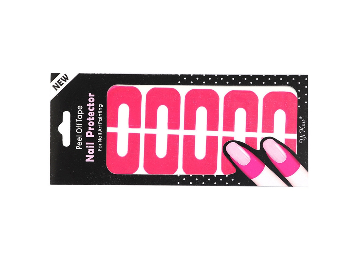 10 Unidades/folha Adesivo Descartável Em Forma De U Para Unhas Artísticas Protetor De Cutícula Anti- Derramamento Vermelho