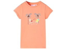 T-shirt Para Criança Cor Pêssego 140