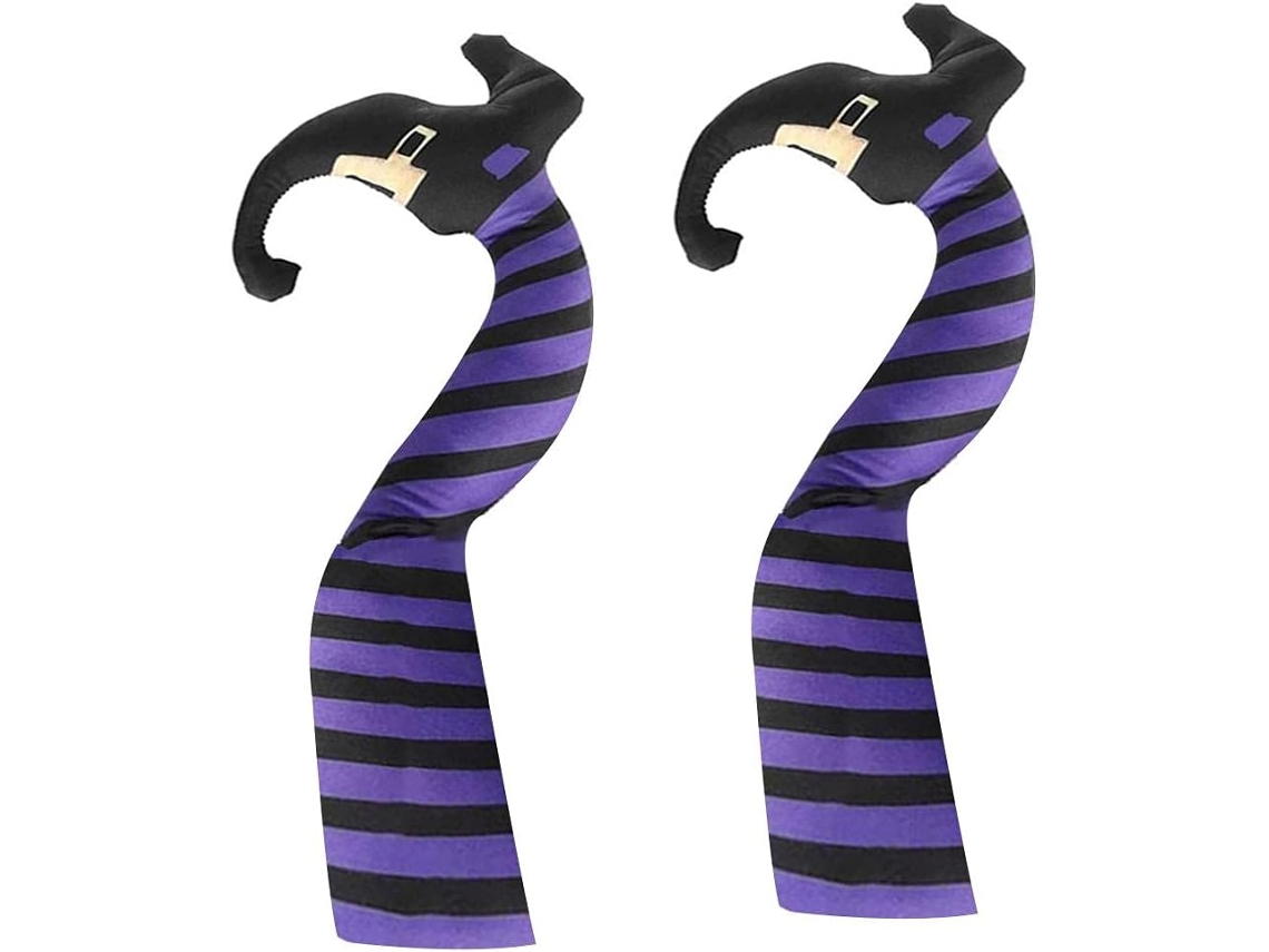 Pernas De Bruxa De Tecido Macio Para O Halloween, Adereços De Bruxa Malvada Para Decoração De Hallow Gokoco