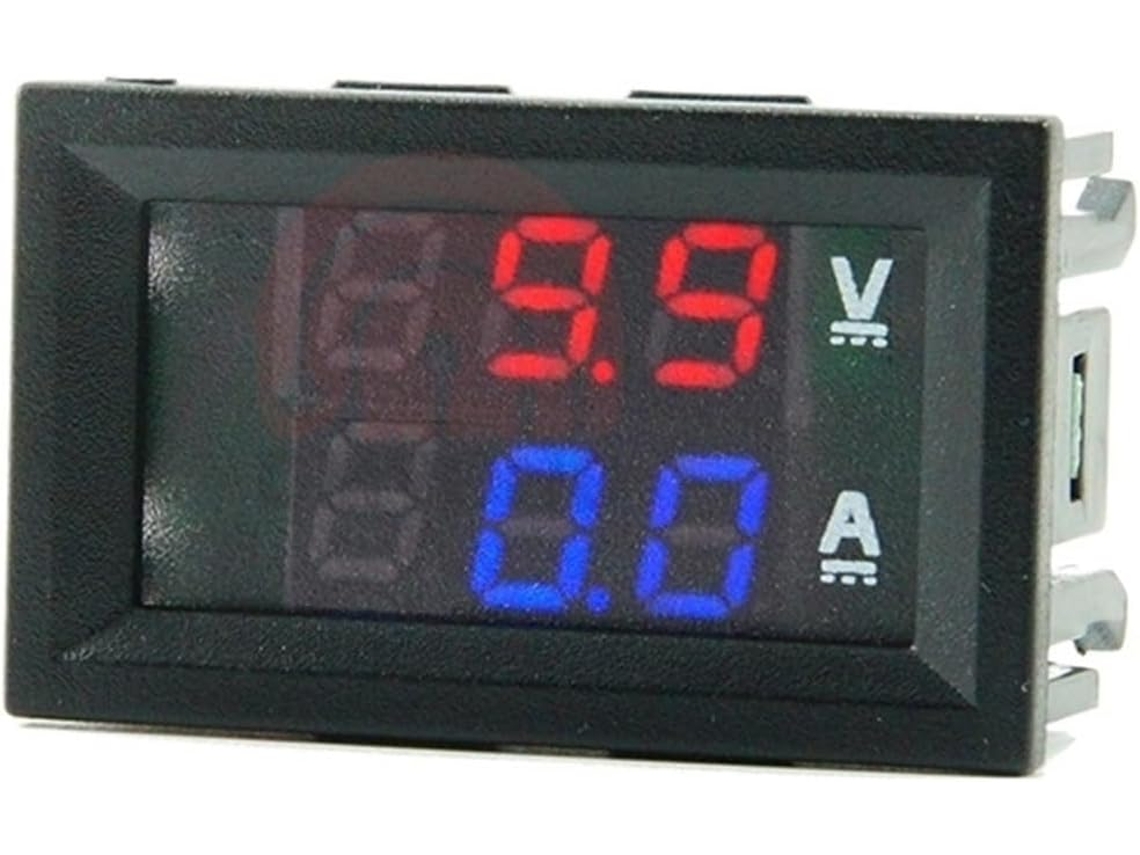 Conjunto De 5 Mini Voltímetros E Amperímetros Digitais 0,28" Com 3