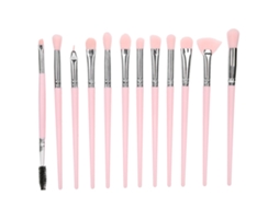 12pcs/set Pincéis De Maquiagem Profissionais Portáteis Com Design Ergonômico E Cabelo Macio Denso