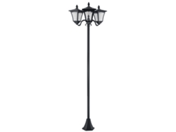 Luminária solar LED para jardim, sensor, 3 abajures, altura 182,5cm, IP44 BTFORUS