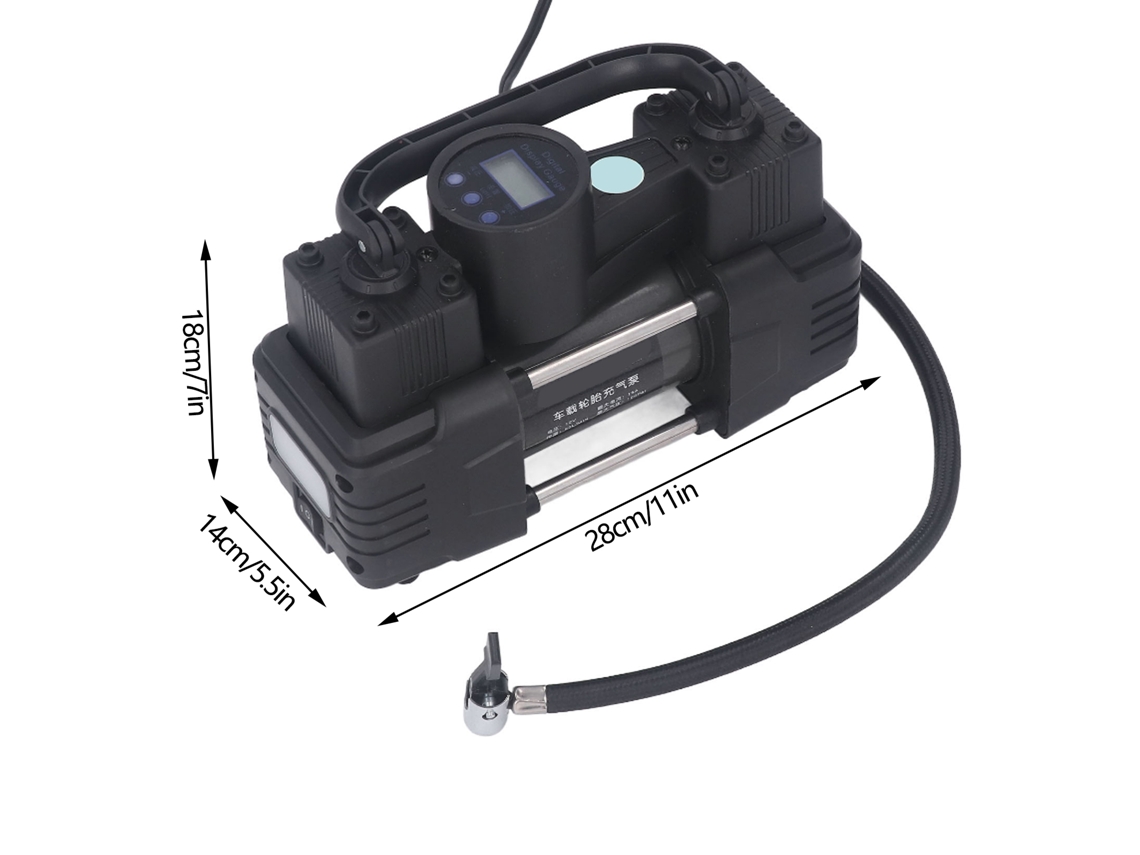 Laxiscreed Bomba De Ar 12v Com Luz Led E Manómetro Digital, Ideal Para Emergências
