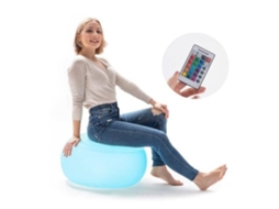 Cadeira Inflável, Innovagoods, Redonda, Led Multicolorido, Resistente À Água, Portátil Multicolorida BRILVIBERA