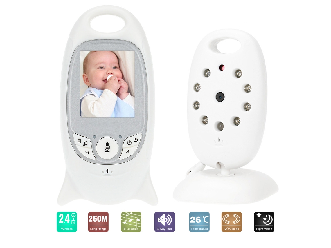 Monitor Bebê Sem Fio Com Câmera, Visão Noturna Hd 720p E Segurança Residencial