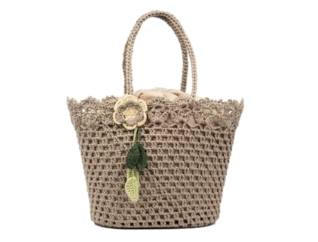 Saco De Ombro De Mulher Iria Quintana Zeccone Fabricado Pompom Laranja (30)