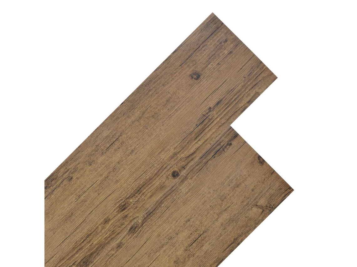 Conjunto 18 Pranchas De Piso Vidaxl Castanho Pvc (5,26 M²)