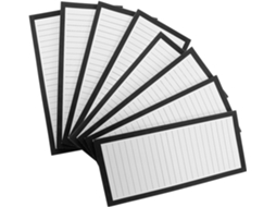 Bloco De Notas Magnético Para Refrigerador Preto, 8 Peças De Papel Offset, Superfície De Escrita Lisa E