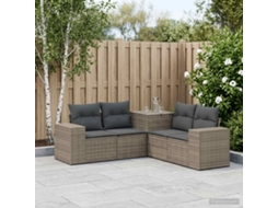Vidaxl Conjunto De Sofás 5 Unid. Cinza E Cinza Escuro