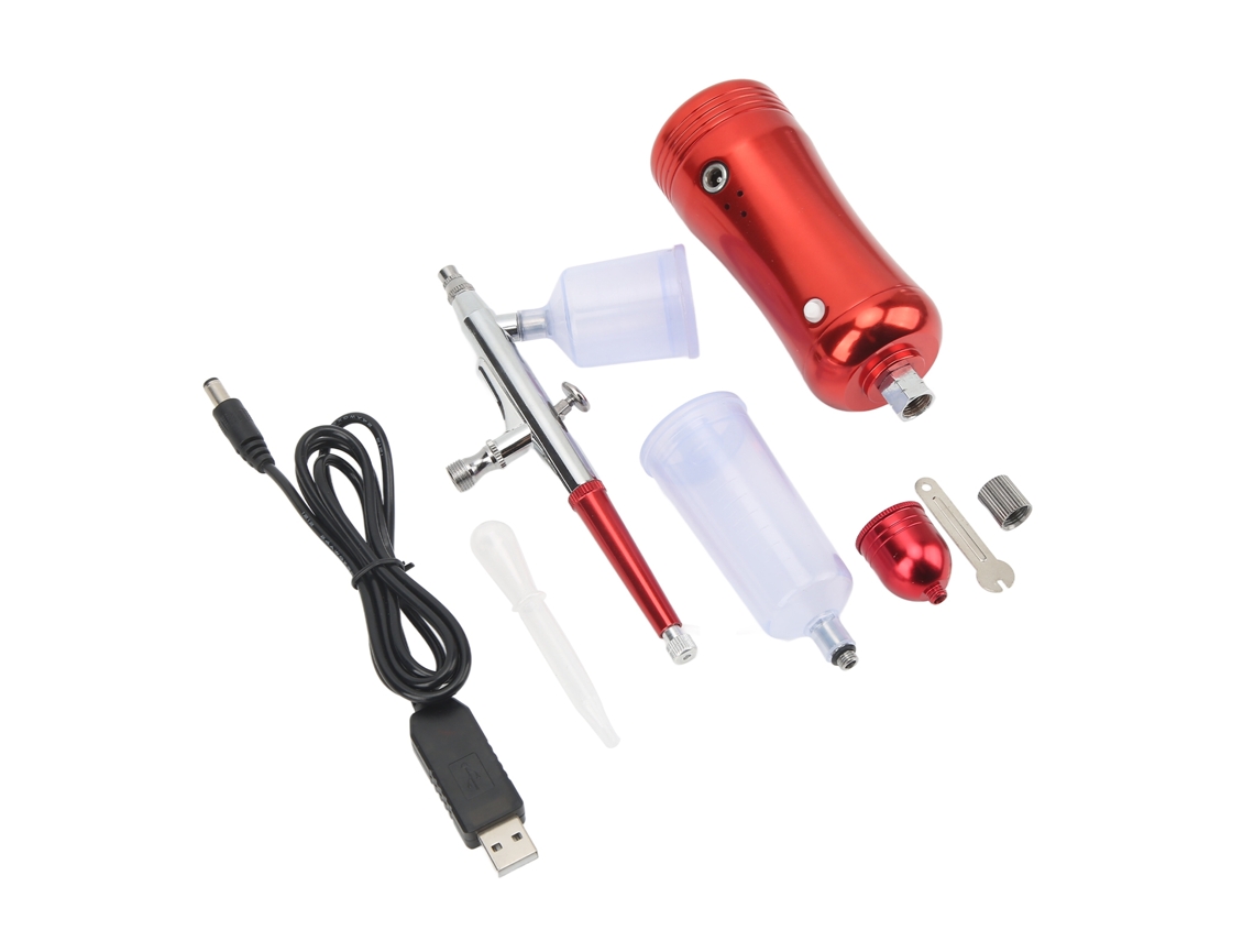 Laxiscreed Pistola De Pulverização Portátil Recarregável Com Bico De 0,3mm Para Pintura Precisa