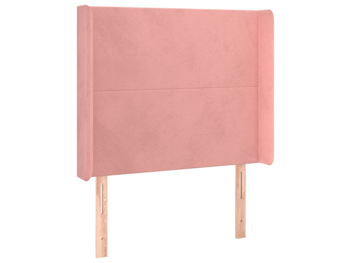 Cabeceira de Cama com Abas Veludo Rosa MAISON EXCLUSIVE (83x16x118 cm)