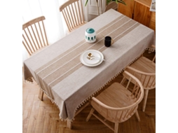 Lurelia Toalha De Mesa Retangular Algodão Linho 140x220cm 140220 Cm Antirrugas Bordado