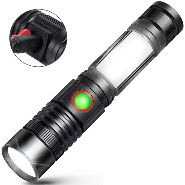 /ea/lanterna Led Recarregável Usb, Potente, Militar, Lâmpada Cob Aquaforge