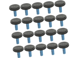 Sewacc Conjunto De 20-niveladores Ferro Ajustáveis Para Móveis, Sofá E Mesa De Centro, Fácil Instalação, Preto