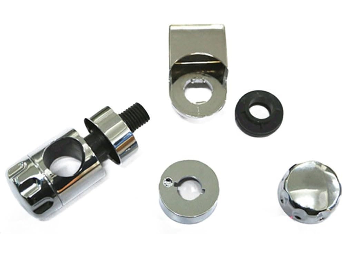 Kit De Trilho Deslizante Ajustável Para Chuveiro Riser 25mm Suporte Em Abs Cromado Com Mecanismo Travamento Duplo Altura