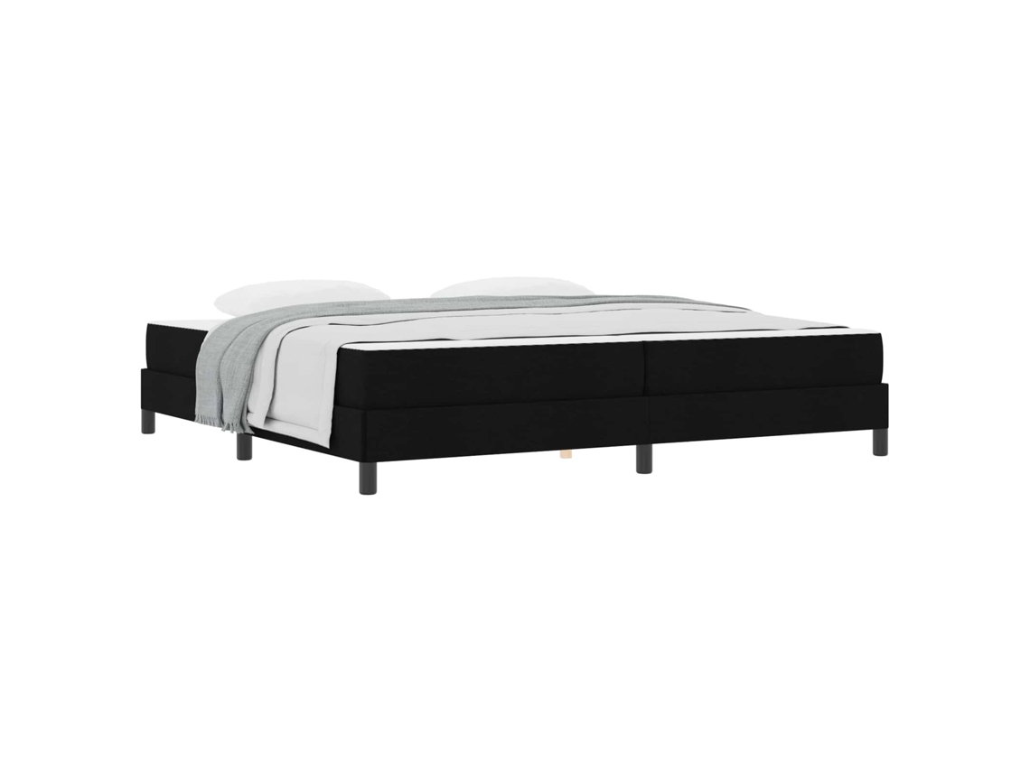 Cama Box com Colchão Preto 200 X 200 Cm Tecido MAISON EXCLUSIVE