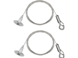 Conjunto De 2 Cabos De Aço Inoxidável Com Fixação Automática - Gancho E Disco De Travamento Para Pendurar - Para Pendurar Uma Placa Iluminada, A Própr