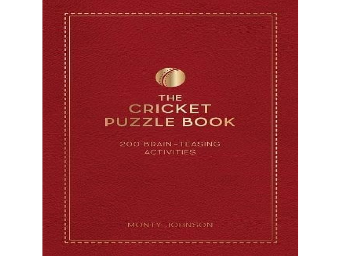 Livro Cricket Puzzle Book de Monty Johnson (Inglês)