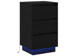 Armário Cabeceira Carvalho Preto 39 X 34,5 X 65 Cm MAISON EXCLUSIVE