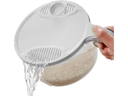Escorredor De Arroz Branco | Organizador De Legumes Para Cozinha Com Divisória De Escorrimento