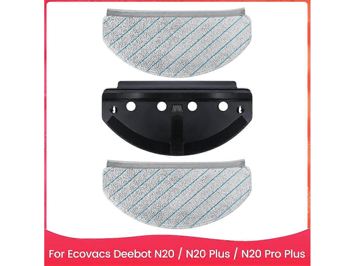 Panos De Limpeza Com Bases Para Esfregão Para Aspirador Robô Ecovacs Deebot N20 / N20 Plus / N20 Pro Plus. Inclui Suporte Para Esfregão._ozo