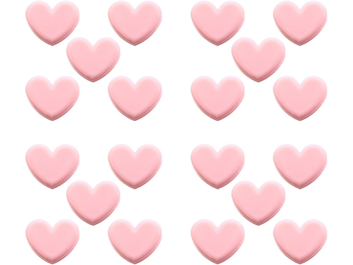 Lurrose - 20 Clipes de Plástico em Formato de Coração Rosa para Sacos Leves, Ideais para Armazenamento na Cozinha e Em
