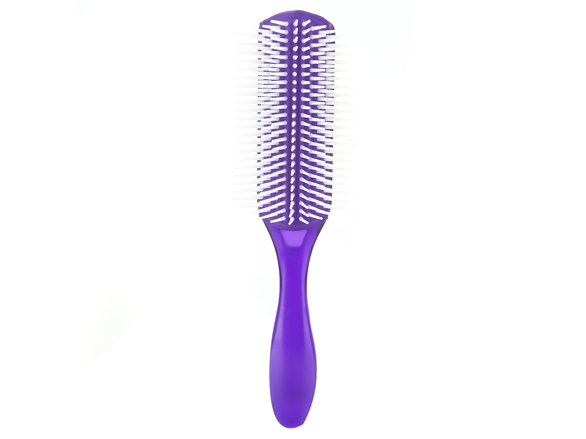 Pente 2026 com 9 Fileiras Antiestáticas para Penteado e Massagem Capilar, Ferramenta de Cabeleireiro, Cor Roxa