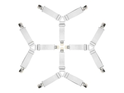 Lurelia Correias Para Lençol Branco Ajustável Elástico Triângulo Nylon Colcha Colchão Cama