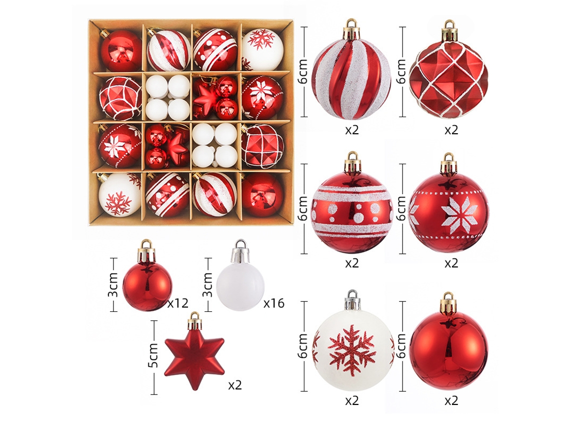 Conjunto De Bolas De Natal, Enfeites De Rvore De Natal Cuich (conjunto 3)