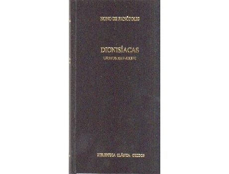 Livro Dionisiacas Iii de Nono De Panopolis (Español)