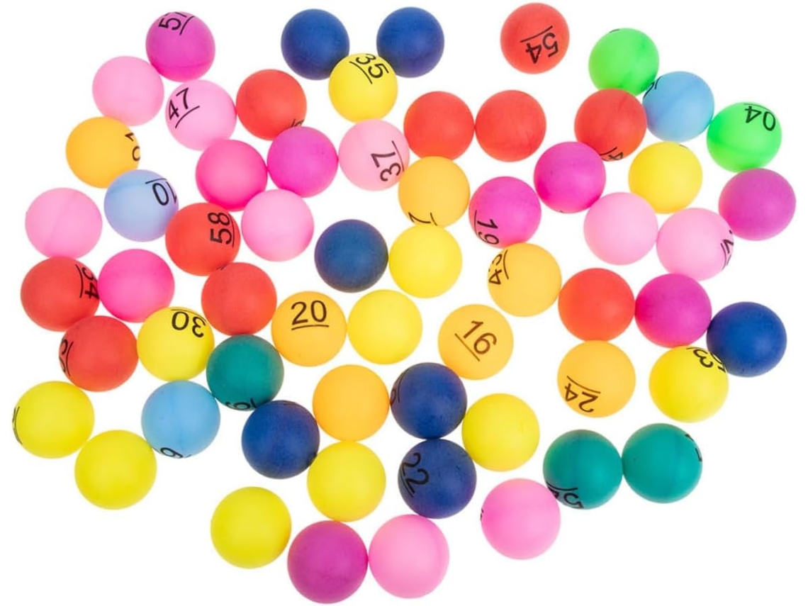 Conjunto De 90 Bolas De Plástico Coloridas E Numeradas