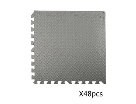 Conjunto de 12 Ladrilhos Eva Quadrados (Cinzento - 60 X 60 cm)