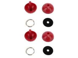 2pcs Anel Porta Chaves Vermelho Caixa De Armazenamento De Jóias Bola Forma Pequeno Portátil Multifuncional Estojo De Jóias Para Mulheres Academia