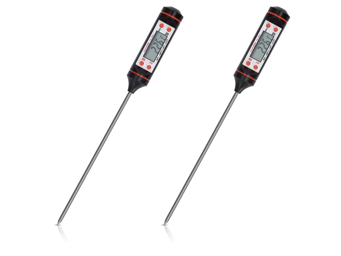 2x Termômetro para Carne com Sondas e Tela Lcd AQUAFORGE