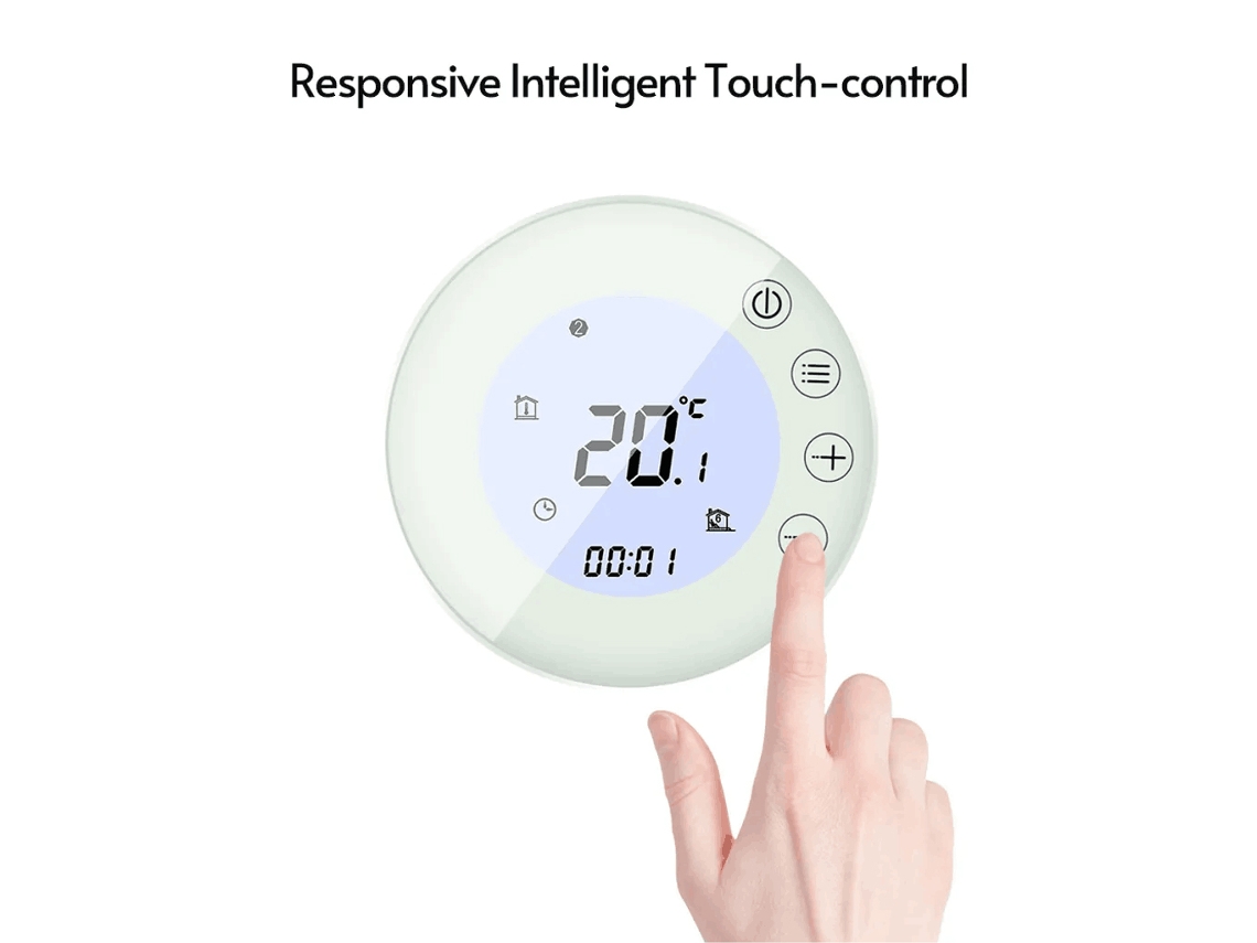 Termostato Inteligente Programável com Tela Tática Lcd de Toque para Casa Escritório Hotel