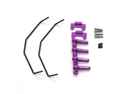 Conjunto Barras Estabilizadoras Metálicas Reforçadas Azul Celeste P/ Wltoys 124008 124010 124019 144001 1/12 1/14 Carros Rc Peças Reposição Modelos
