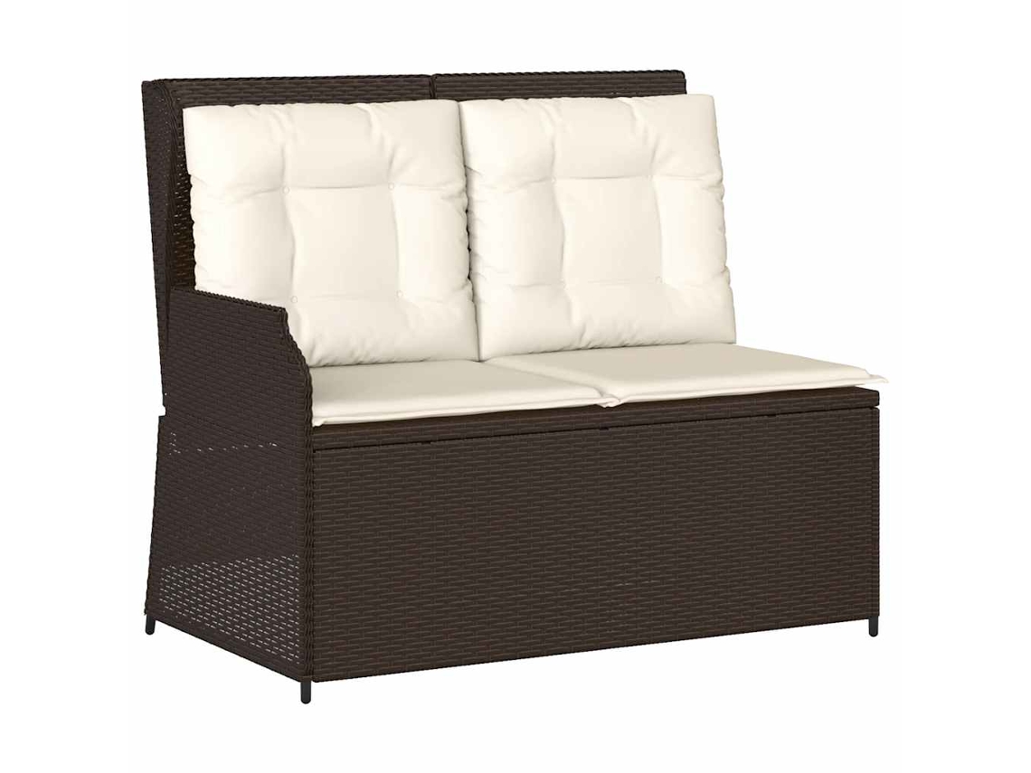 Reclining Garden Bench, Reclining Garden Benches Vidaxl Marrom Rattan / Vime (n/a)