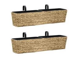 Vidaxl Floreiras De Pendurar 2 Pcs Jacinto De Água