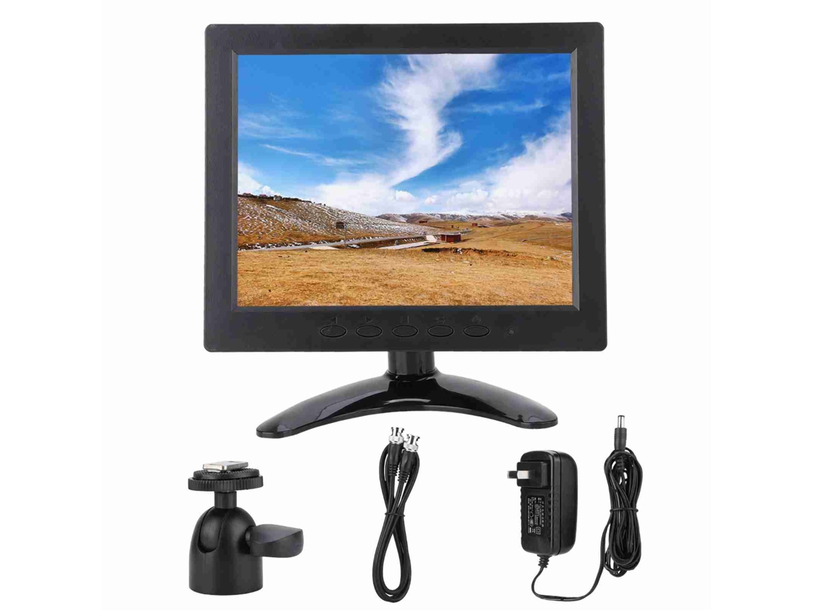 Tela Ips Macia De 8 Polegadas 1024x768 Com Entradas Hdmi, Vga, Bnc E Av Para Exibição De Vídeo