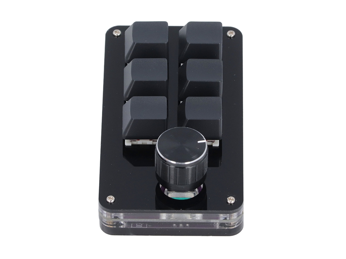 Teclado Gaming Compacto Laxiscreed Mecânico, Seis Teclas E Girador, Ideal Para Laptops