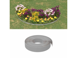 Vidaxl Bordas De Jardim 25 M 10 Cm Pe Cinzento