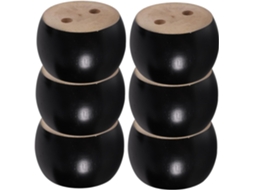 Conjunto De 6 Pés Madeira Para Móveis, Estilo Pão, Ideais Para Sofás E Outros Móveis De Madeira Instalação Estável