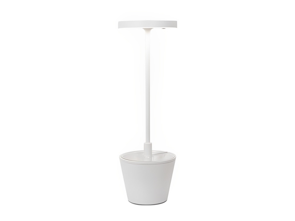 Candeeiro de Mesa Poldina Reverso Led Branco Recarregável e Regulável ZAFFERANO
